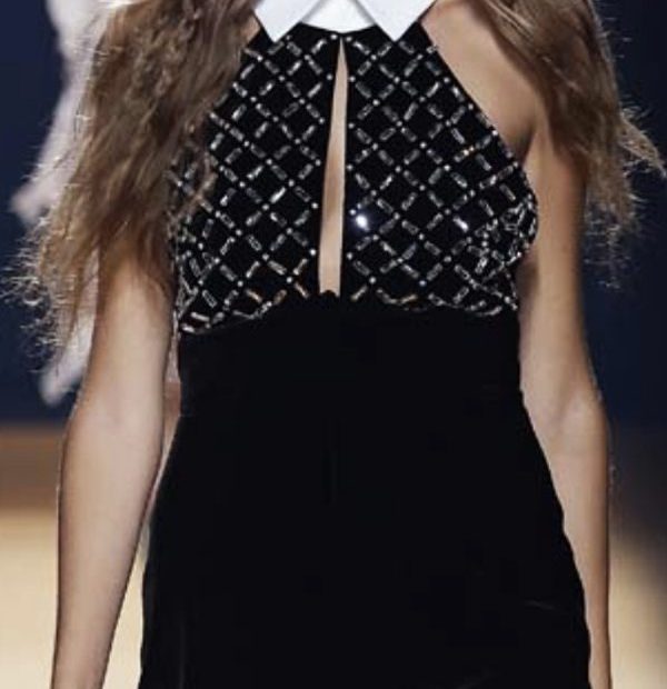 Teresa Helbig, Vestido bordado en pedreria por Corina Haute Couture Embroidery. Corina Rosello