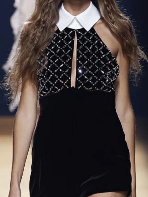 Teresa Helbig, Vestido bordado en pedreria por Corina Haute Couture Embroidery. Corina Rosello