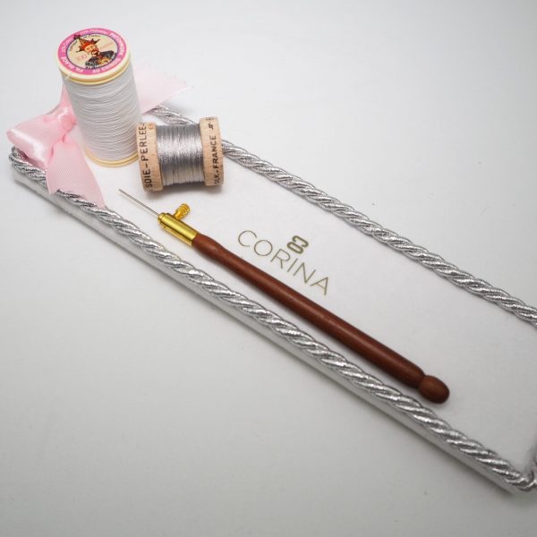 HOOK Aguja Crochet de Lunéville materiales LUNEVILLE. Curso profesional Bordado Luneville de alta costura