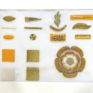 Curso de Bordado en Oro «Goldwork» Arte Sacro alambre frances. Bordado a mano con pedrería. Alta Artesanía aplicada a moda