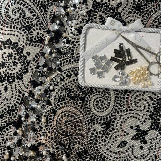 Ze García, su colección 'Aldamar' en el Museo Balenciaga con Bordados de Alta Costura de Corina Roselló. Haute Couture Embroidery. Bordados con pedrería a mano