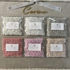 Pedrería para bordado Lunéville o Bordado a mano. Tubos de cristal, rocalla, cortadillo, cristal checo, bordado a mano de alta costura HOOK Aguja Crochet de Lunéville materiales LUNEVILLE. Curso profesional Bordado Luneville de alta costura